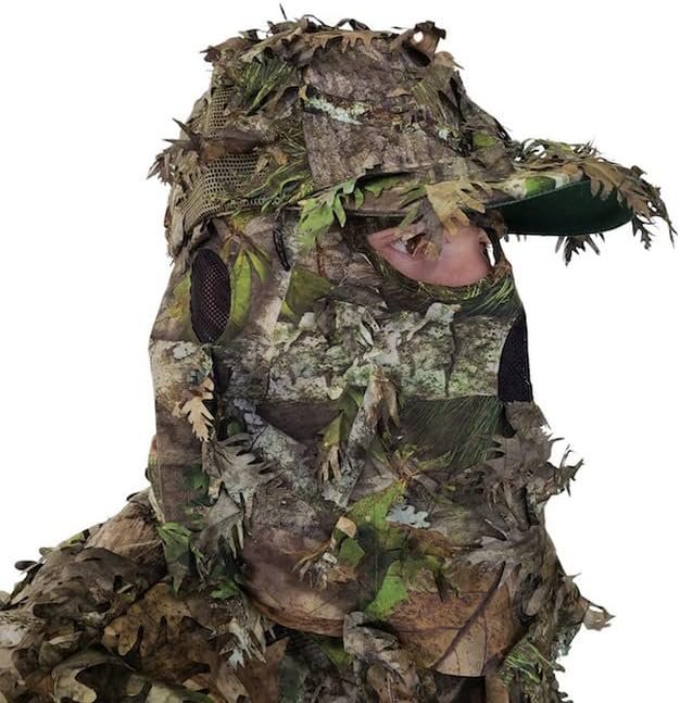 Mossy Oak & Realtree 2-in-1 3D Leafy Face Mask Camo Hats