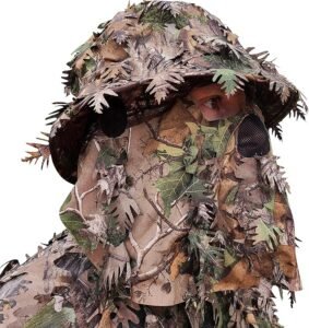 QuikCamo 2-in-1 Front Leafy Face Mask and Camo Hat, mossy oak camo hat for turkey